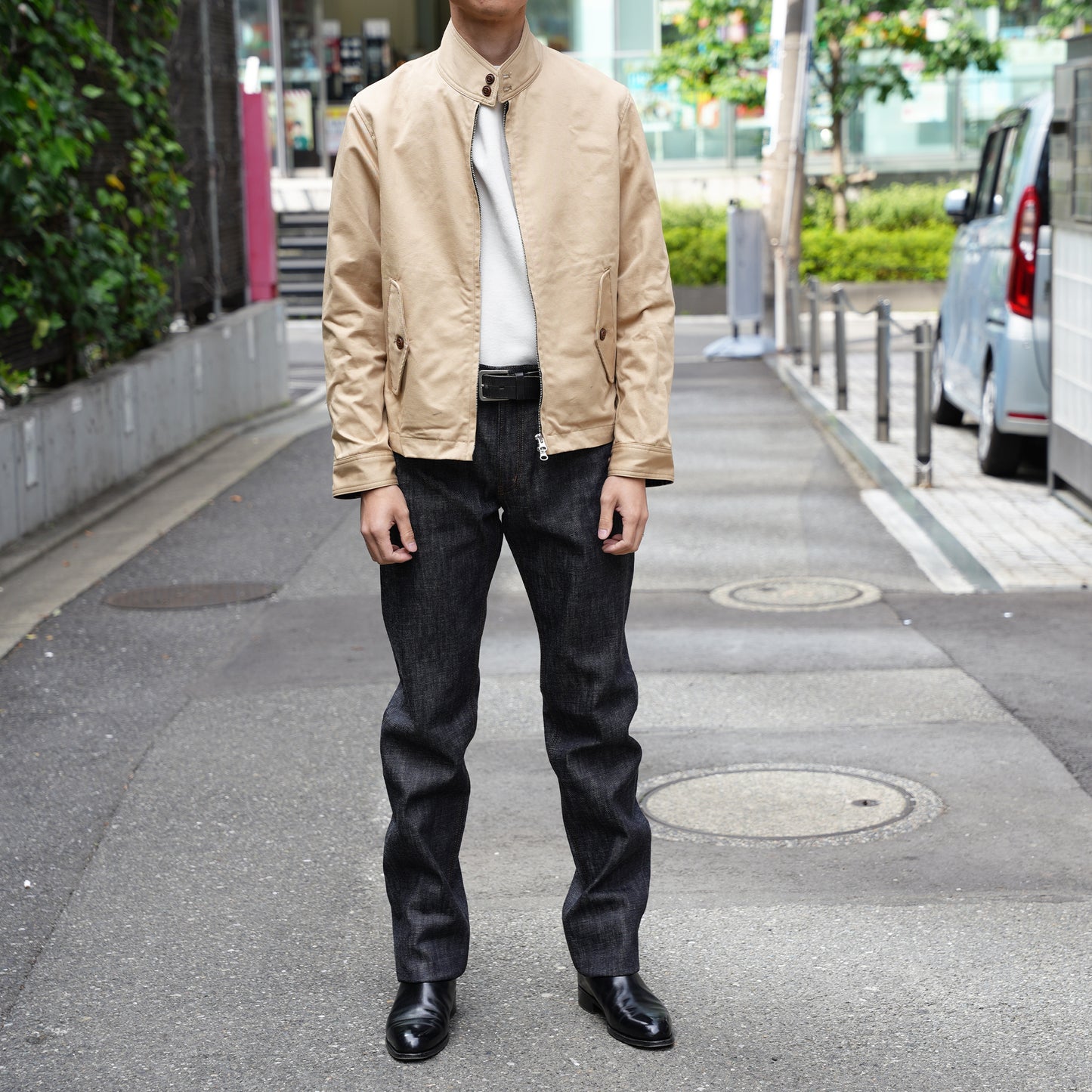 802 Slim Straight denim 14oz (Non Wash) Made in Japan (KJ-302) Puro スリムストレート jeans 日本製 岡山デニム