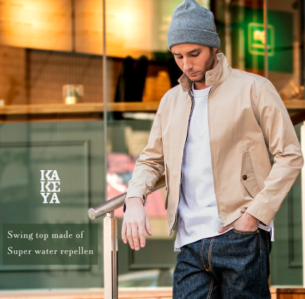 アウター スイングメンズ ブルゾン 超撥水ツイル素材　日本製 岡山デニム Made in OKAYAMA