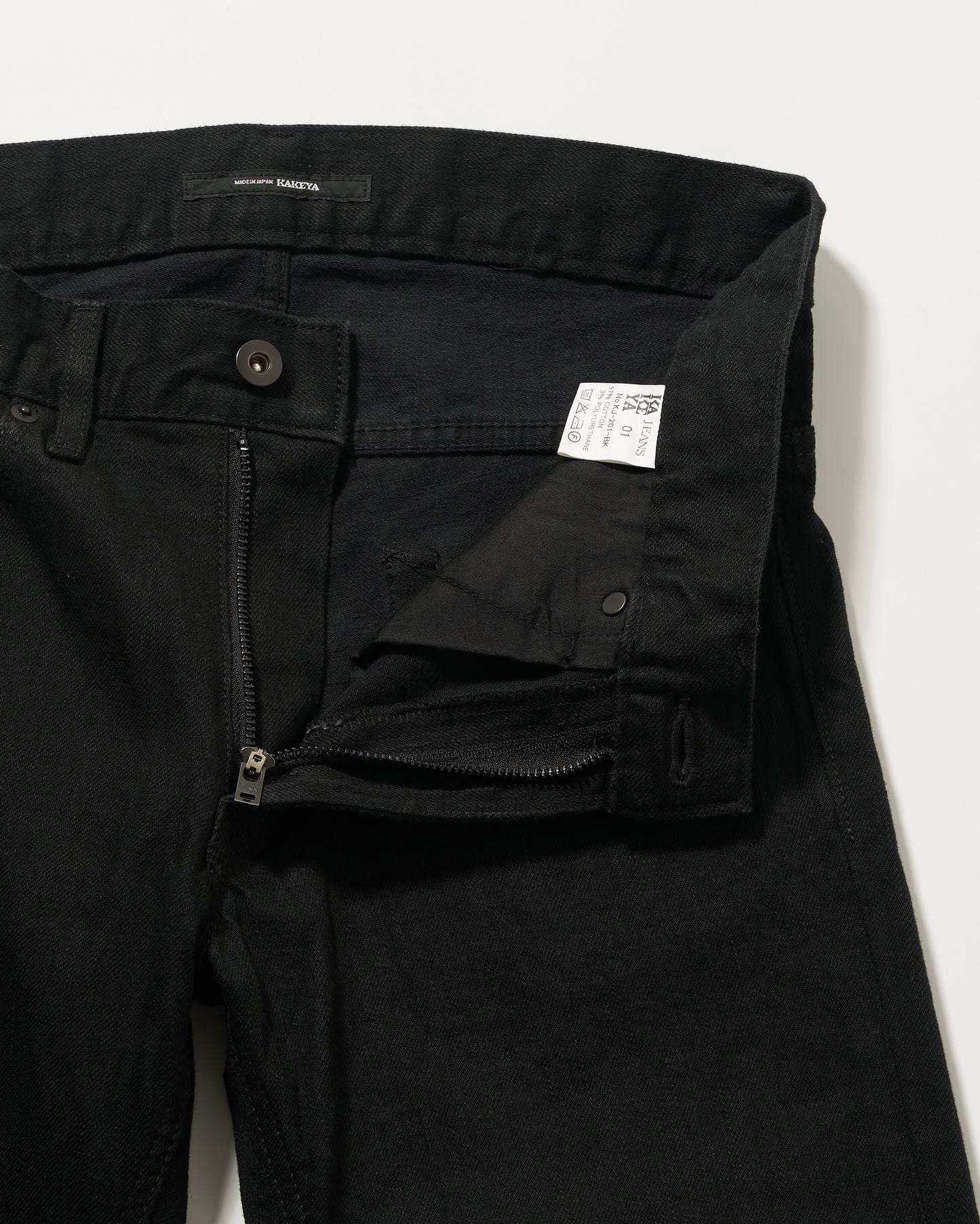 2nd (セカンドモデル) BLACK 12oz スリムストレート ストレッチジーンズ（ループレングス) ワンウォッシュ  jeans 日本製 岡山デニム Made in OKAYAMA