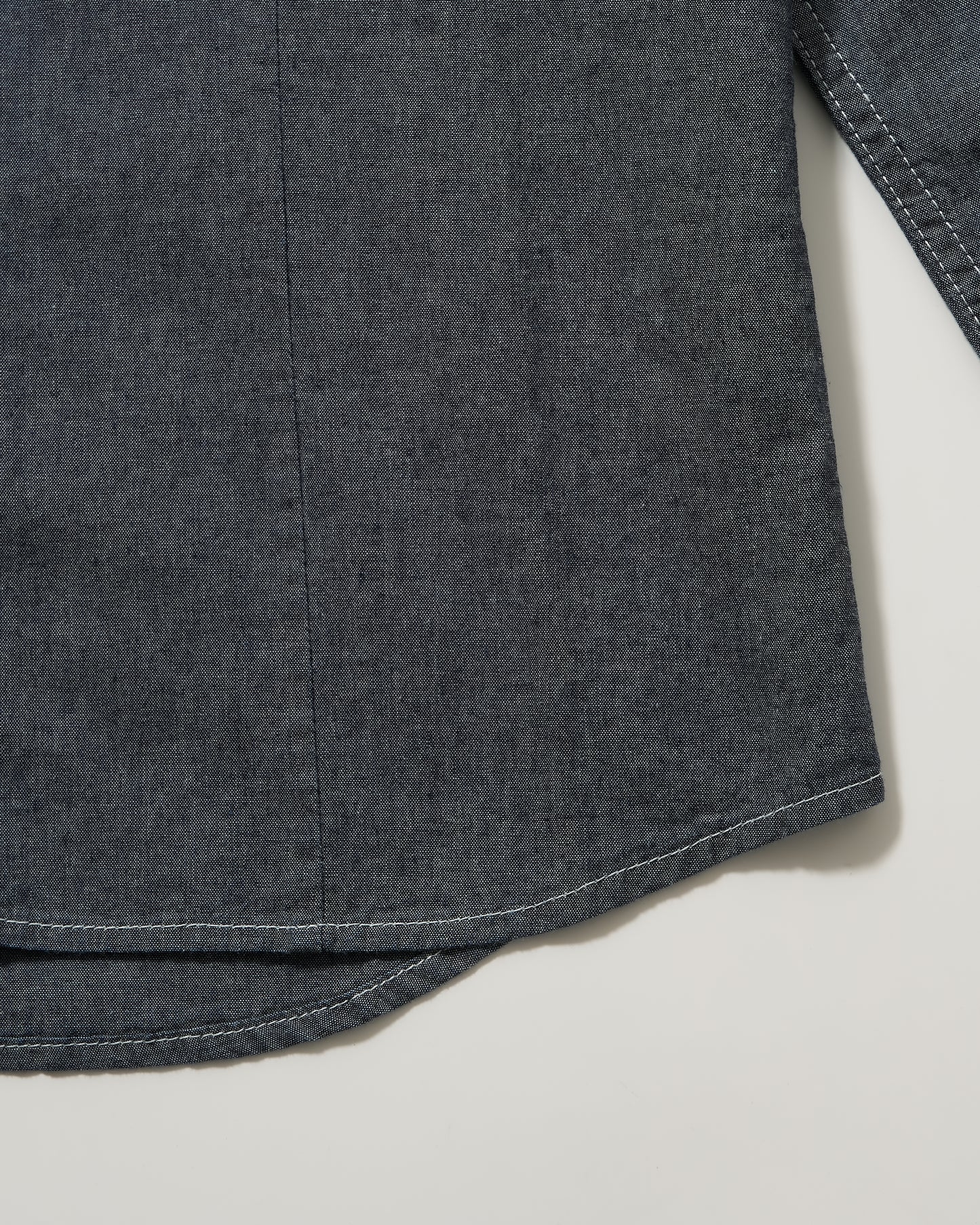 シャンブレー ウエスタンシャツ  ピュアインディゴ　4.5オンス　 爽やかな印象のサックスブルー日本製 岡山デニム Made in OKAYAMA