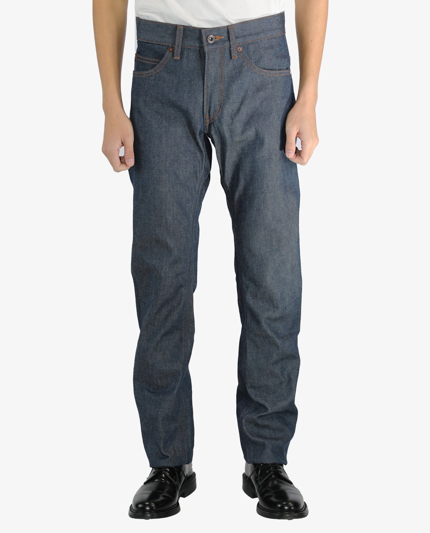 2nd (セカンドモデル) 本藍 12.5oz スリムストレートジーンズ（ループレングス) リジット(未洗い) jeans 日本製 岡山デニム Made in OKAYAMA