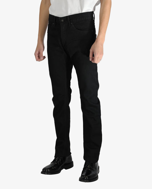 2nd (セカンドモデル) BLACK 12oz スリムストレート ストレッチジーンズ（ループレングス) ワンウォッシュ  jeans 日本製 岡山デニム Made in OKAYAMA
