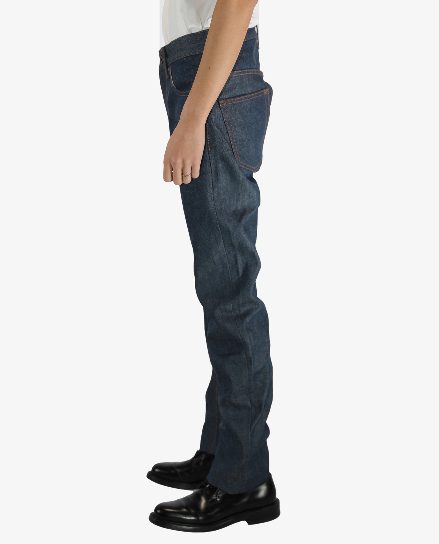 2nd (セカンドモデル) 本藍 12.5oz スリムストレートジーンズ（ループレングス) リジット(未洗い) jeans 日本製 岡山デニム Made in OKAYAMA