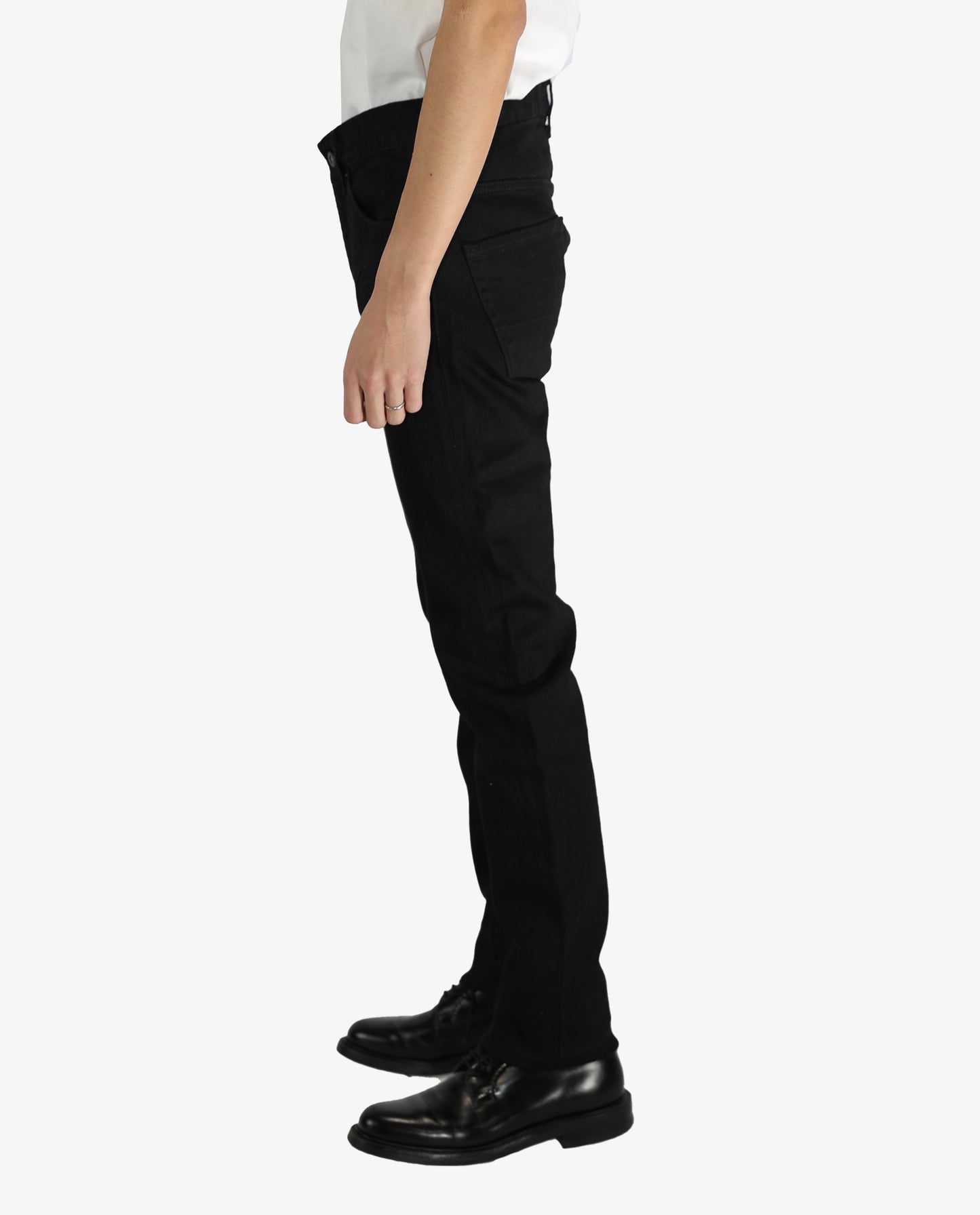 2nd (セカンドモデル) BLACK 12oz スリムストレート ストレッチジーンズ（ループレングス) ワンウォッシュ  jeans 日本製 岡山デニム Made in OKAYAMA