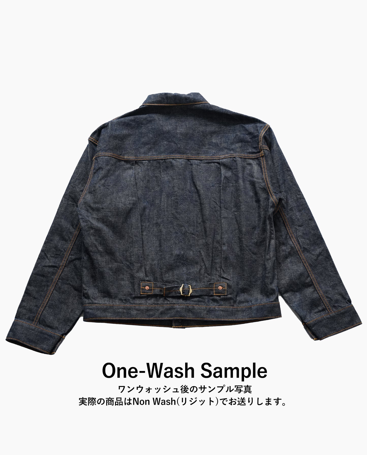 【予約販売】KJ8001 type1 Denim  jacket Orange stitch デニムジャケット トラッカージャケット イエローステッチ  日本製 岡山デニム Made in OKAYAMA