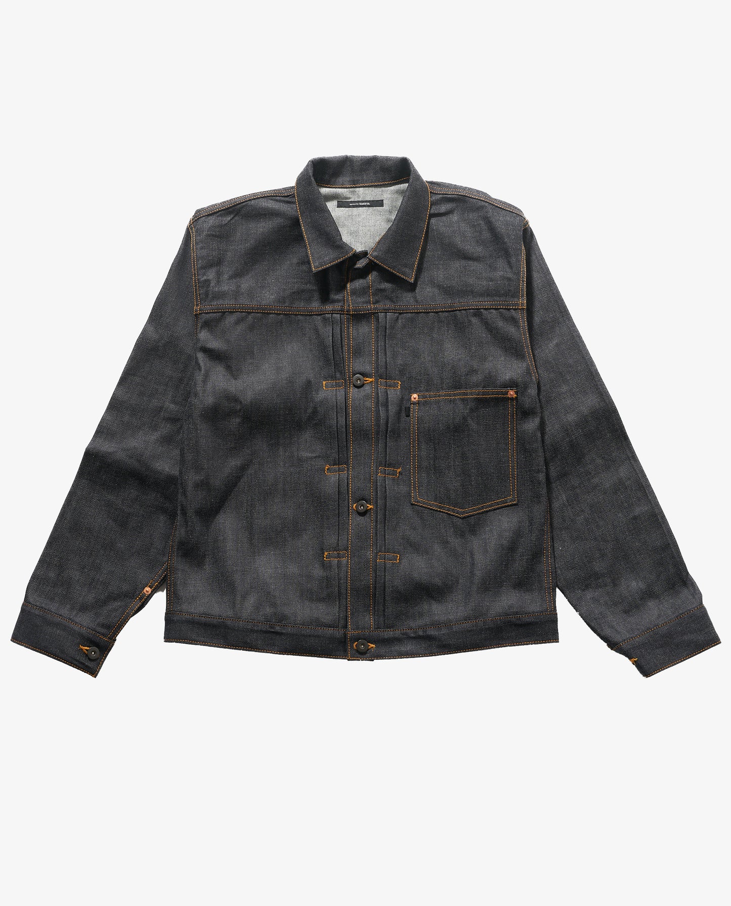 【予約販売】KJ8001 type1 Denim  jacket Orange stitch デニムジャケット トラッカージャケット イエローステッチ  日本製 岡山デニム Made in OKAYAMA