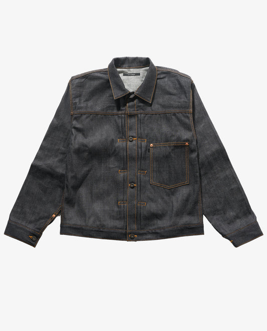 【予約販売】KJ8001 type1 Denim  jacket Orange stitch デニムジャケット トラッカージャケット イエローステッチ  日本製 岡山デニム Made in OKAYAMA