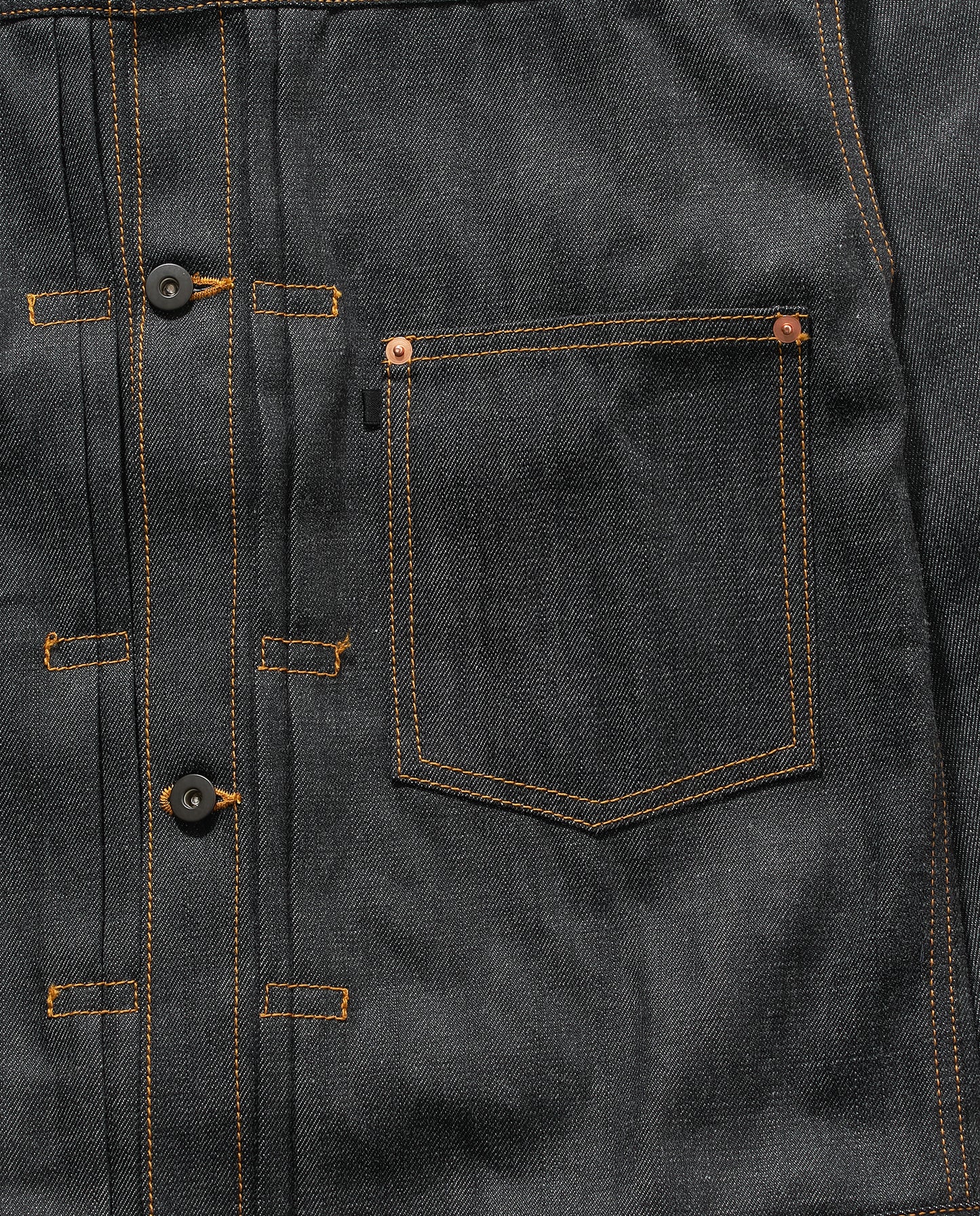 【予約販売】KJ8001 type1 Denim  jacket Orange stitch デニムジャケット トラッカージャケット イエローステッチ  日本製 岡山デニム Made in OKAYAMA