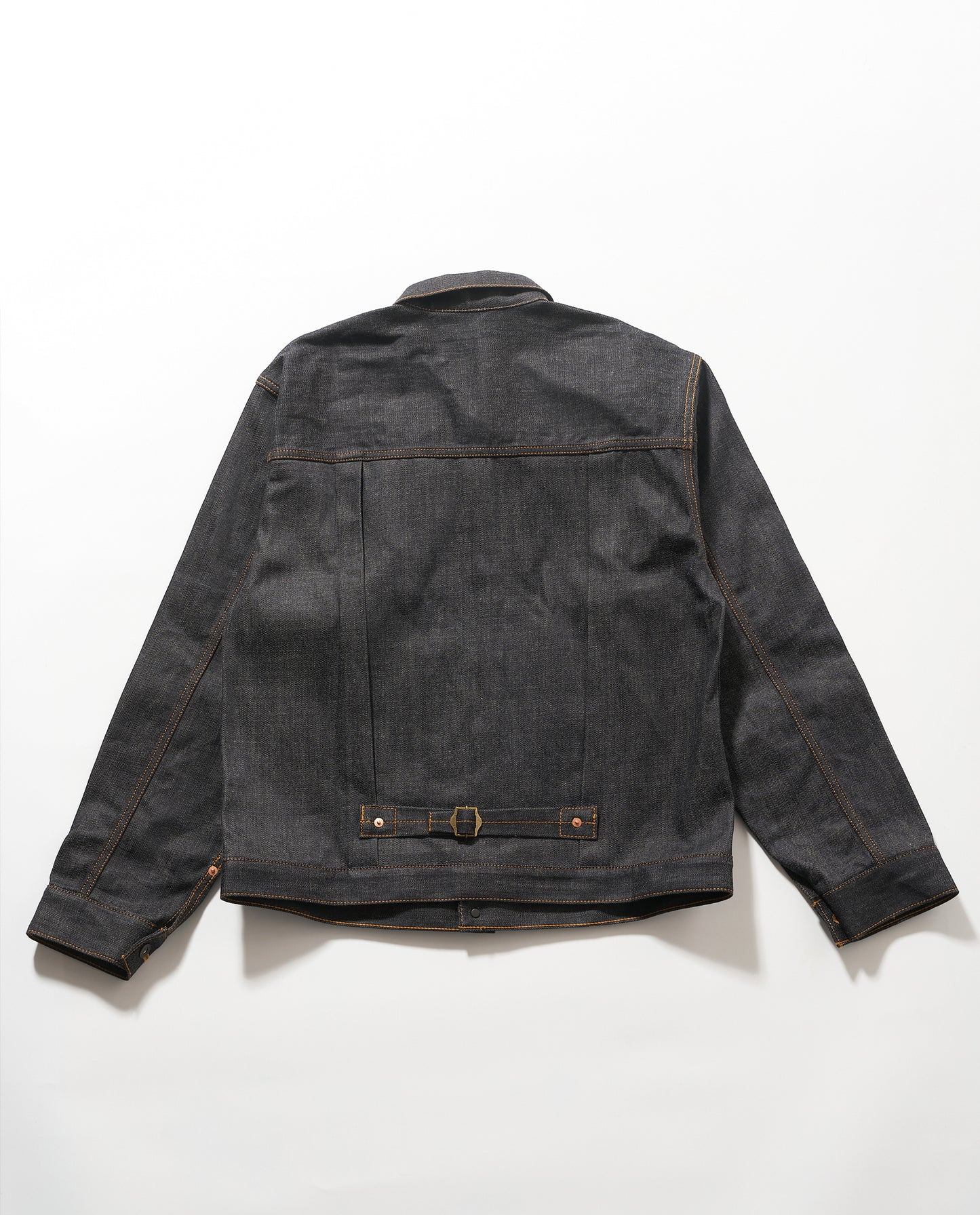 【予約販売】KJ8001 type1 Denim  jacket Orange stitch デニムジャケット トラッカージャケット イエローステッチ  日本製 岡山デニム Made in OKAYAMA