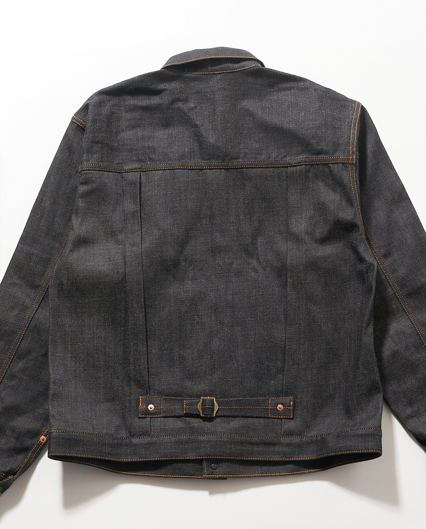 【予約販売】KJ8001 type1 Denim  jacket Orange stitch デニムジャケット トラッカージャケット イエローステッチ  日本製 岡山デニム Made in OKAYAMA