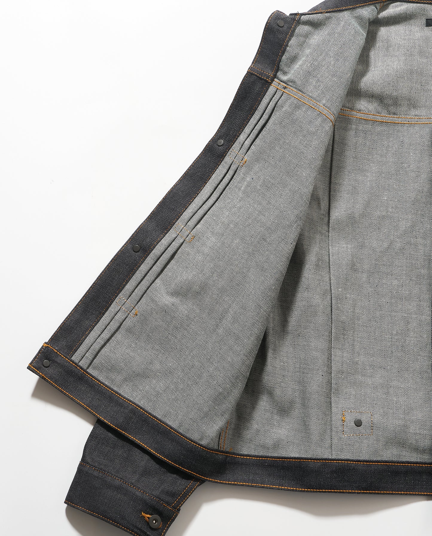 【予約販売】KJ8001 type1 Denim  jacket Orange stitch デニムジャケット トラッカージャケット イエローステッチ  日本製 岡山デニム Made in OKAYAMA
