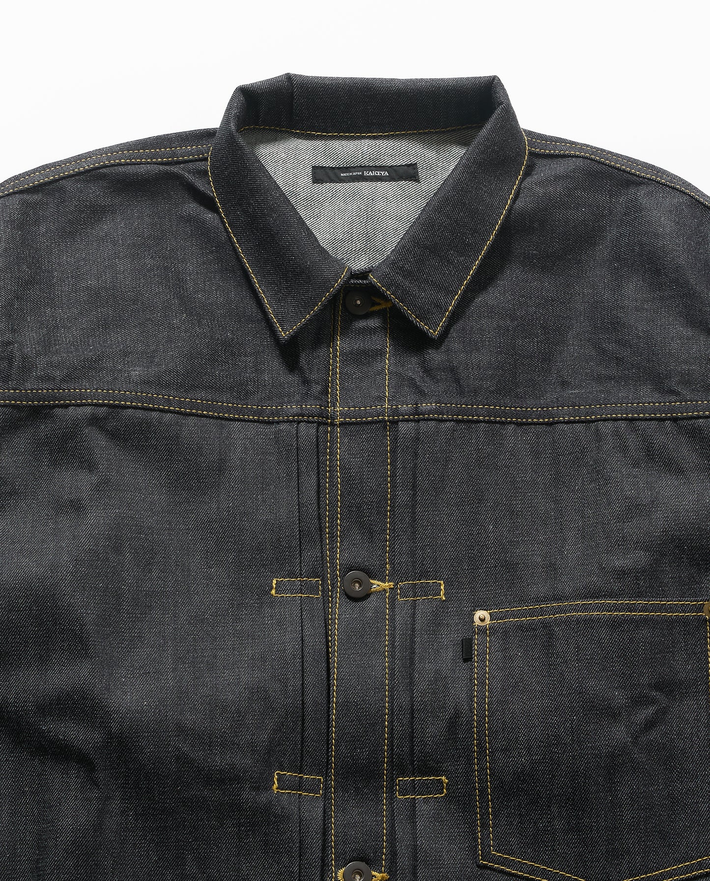 【予約販売】KJ8001 type1 Denim  jacket yellow stitch デニムジャケット トラッカージャケット イエローステッチ 日本製 岡山デニム Made in OKAYAMA