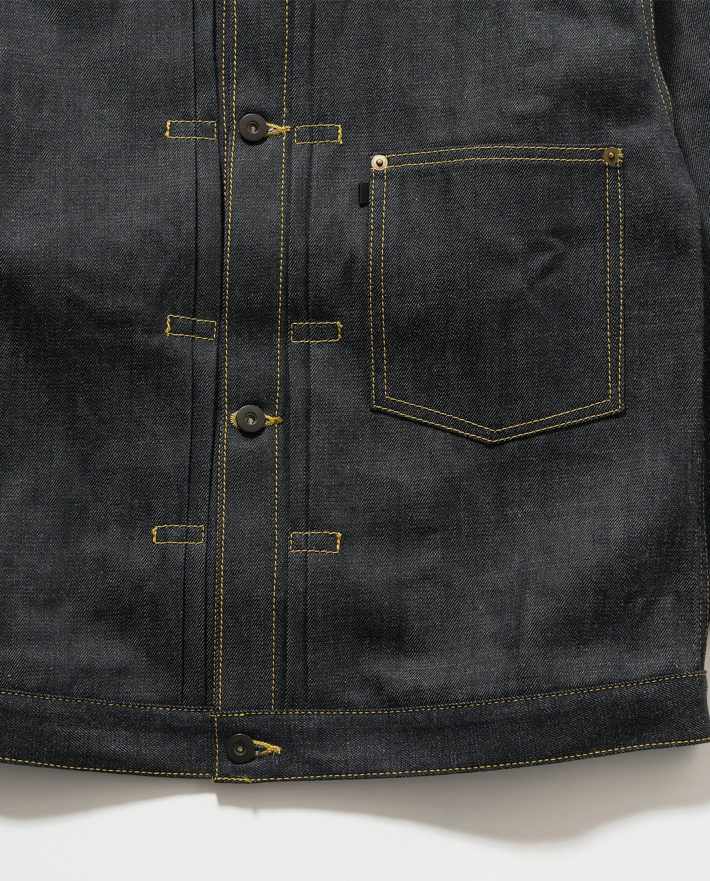【予約販売】KJ8001 type1 Denim  jacket yellow stitch デニムジャケット トラッカージャケット イエローステッチ 日本製 岡山デニム Made in OKAYAMA