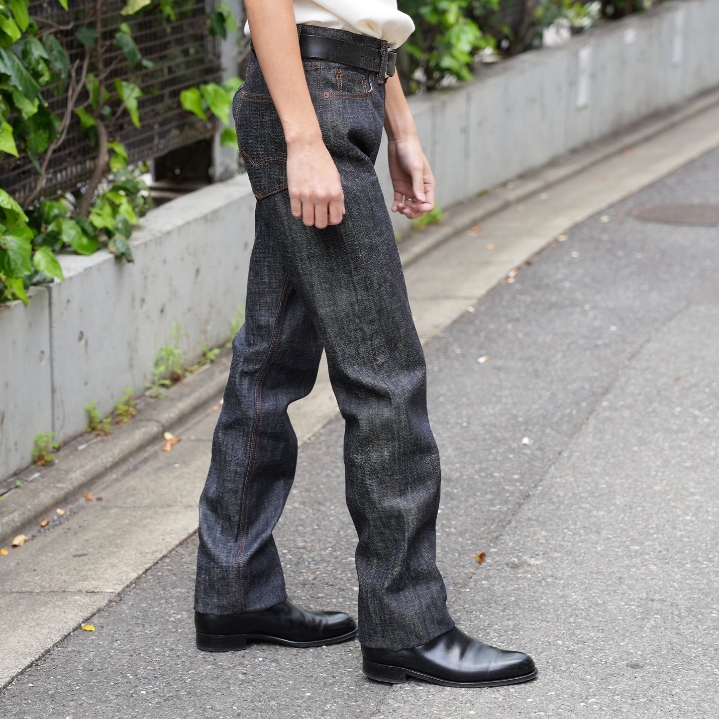 802  Slim Straight  denim 14oz   (Non Wash) Made in Japan (KJ-302)  Puro スリムストレート   jeans 日本製 岡山デニム