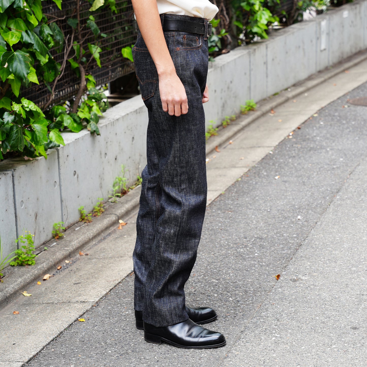 802  Slim Straight  denim 14oz   (Non Wash) Made in Japan (KJ-302)  Puro スリムストレート   jeans 日本製 岡山デニム