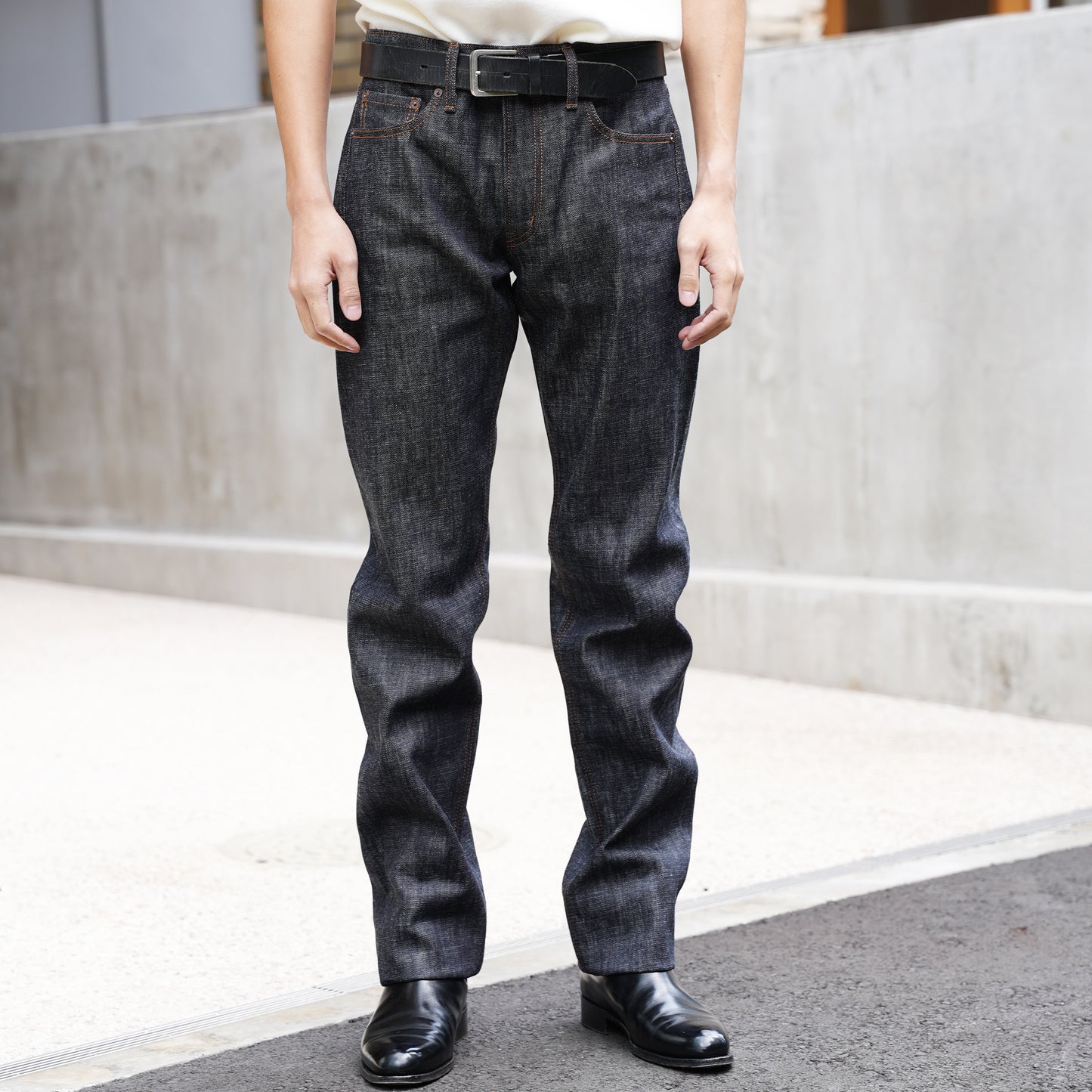 802  Slim Straight  denim 14oz   (Non Wash) Made in Japan (KJ-302)  Puro スリムストレート   jeans 日本製 岡山デニム