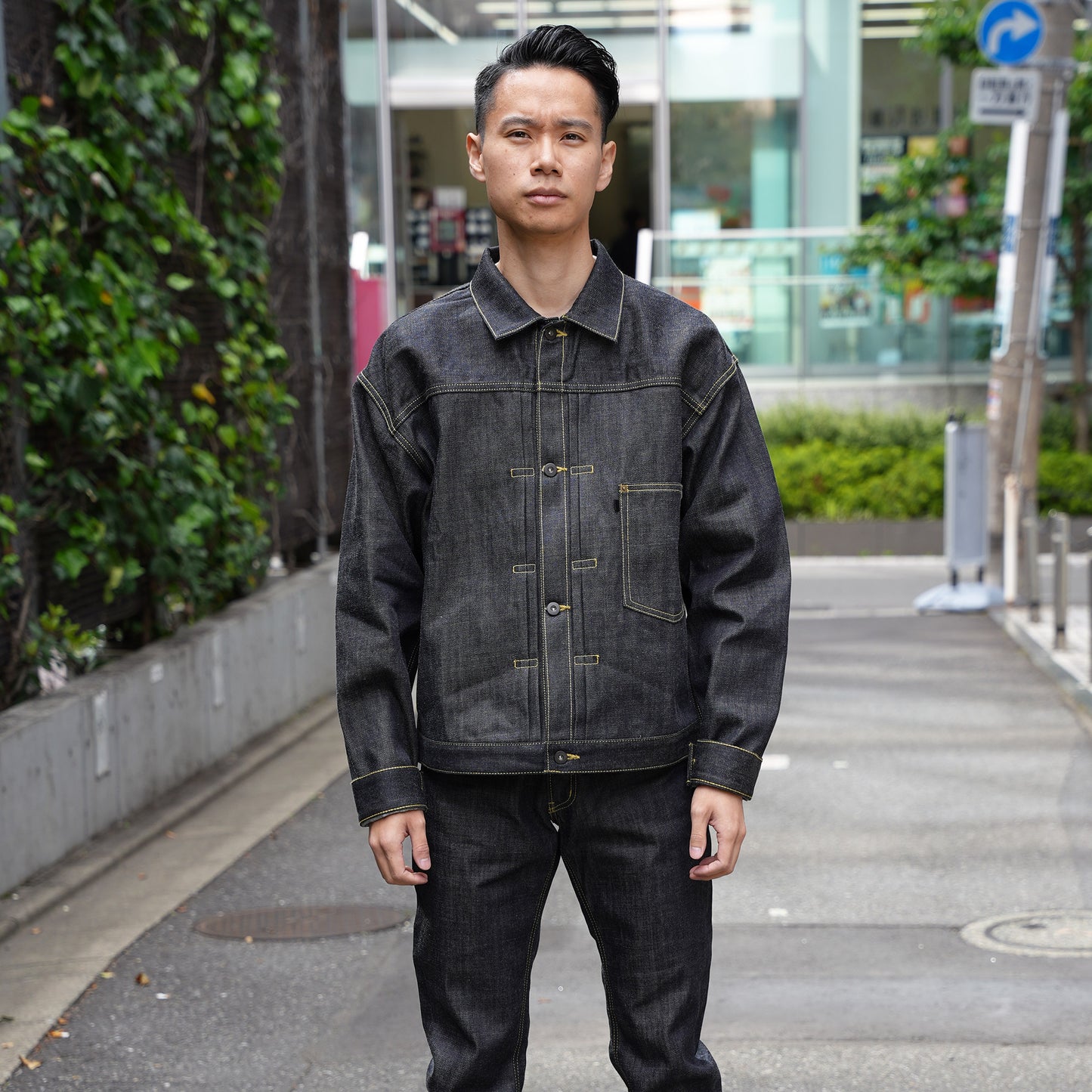KJ8001 type1 Denim  jacket yellow stitch デニムジャケット トラッカージャケット イエローステッチ 日本製 岡山デニム Made in OKAYAMA
